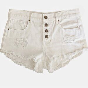 Women’s Bullhead White High Rise Shorts - Size 25